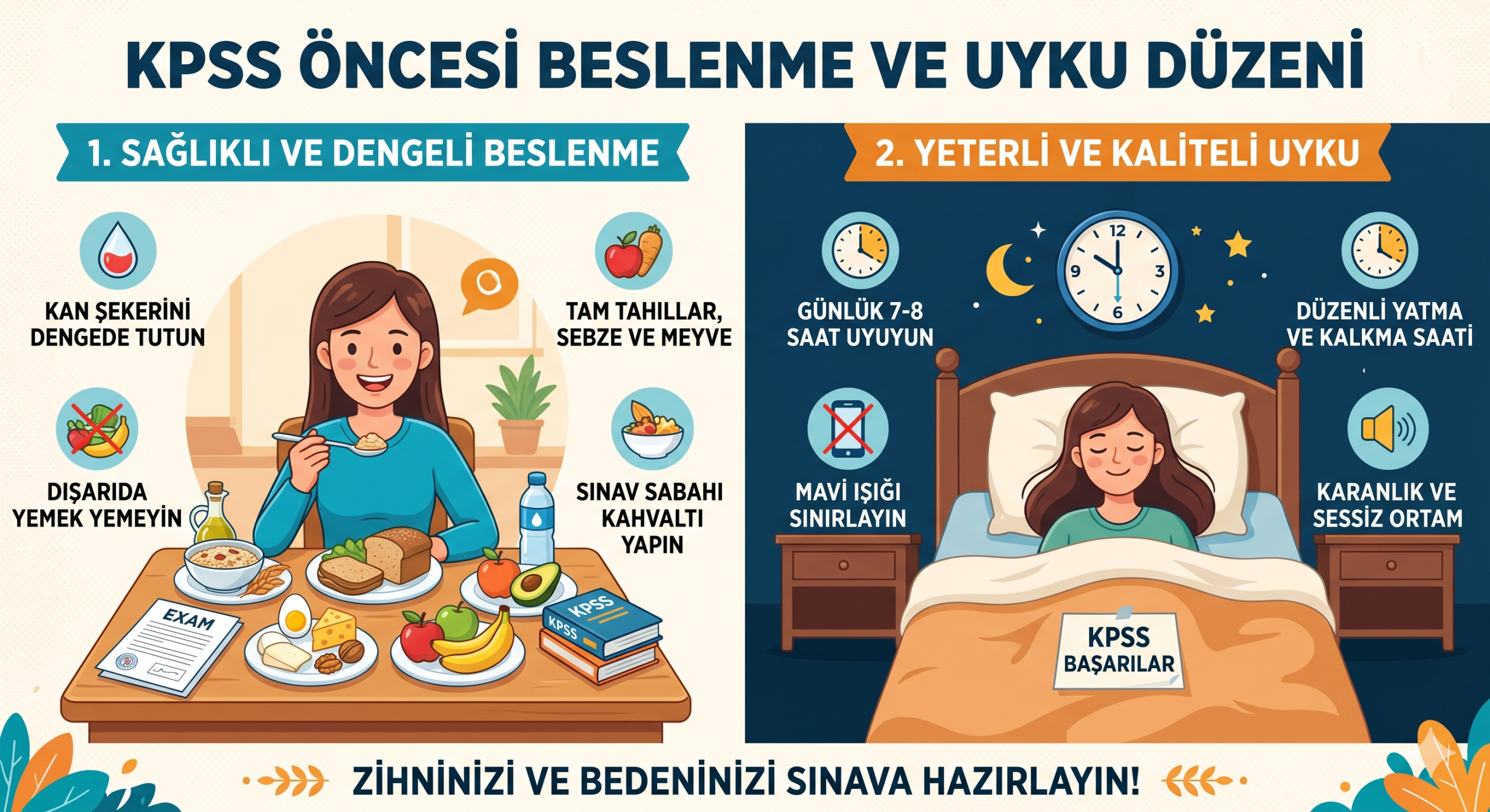 KPSS Öncesi Beslenme ve Uyku Düzeni