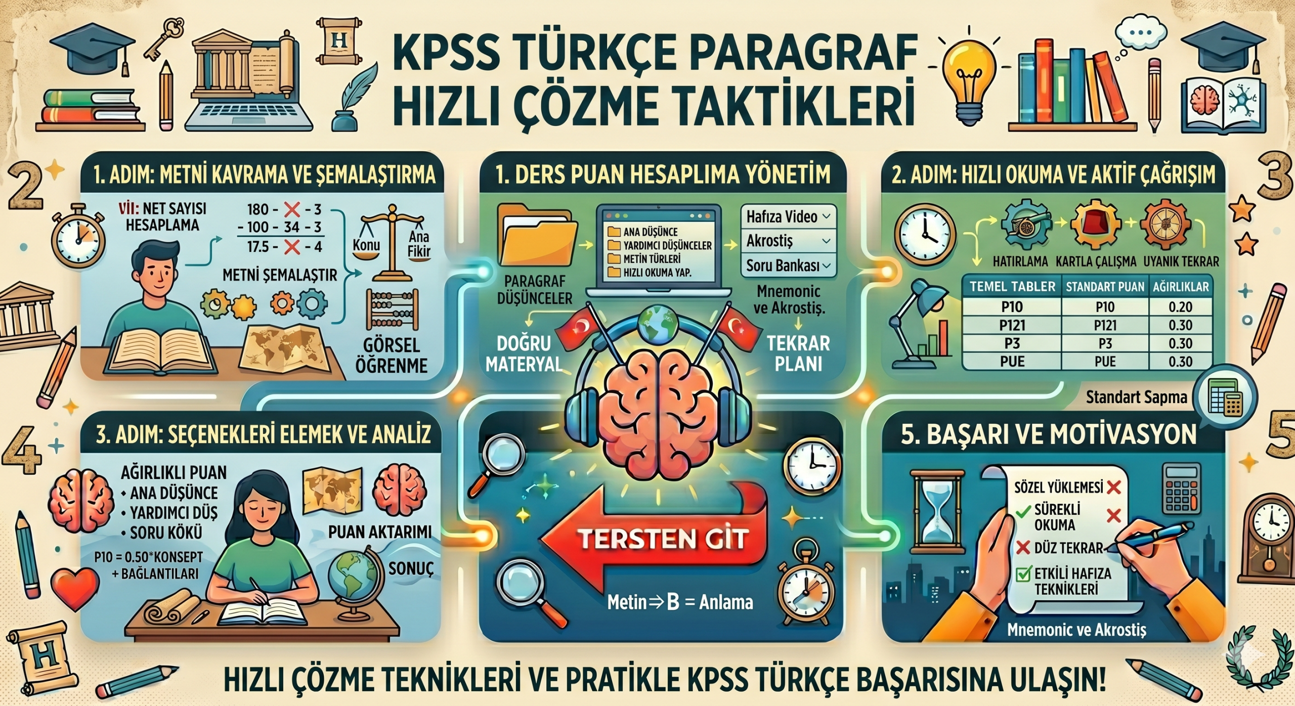KPSS Türkçe Paragraf Sorularını Hızlı Çözme Taktikleri